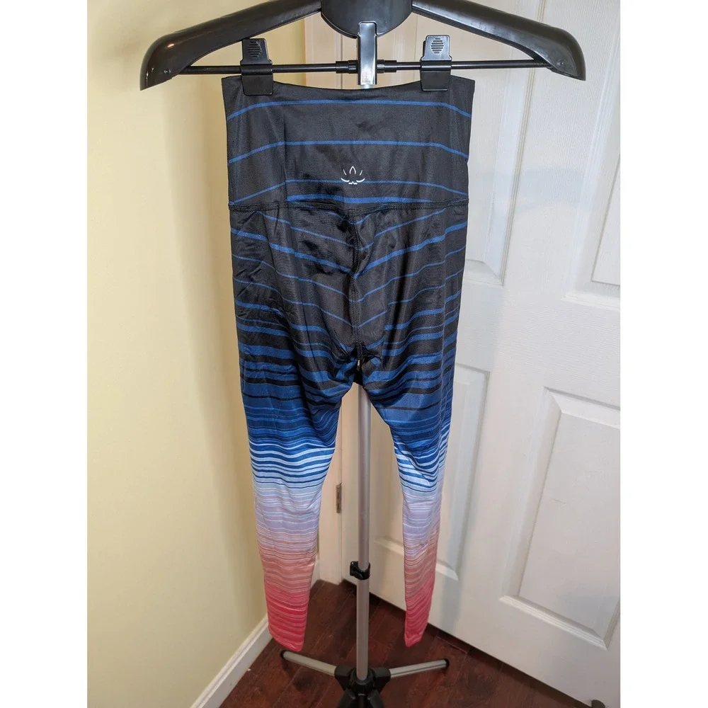 Beyond Yoga Leggings Rise Above Lux Ombre‎ Striped High Waist Yoga - Size S